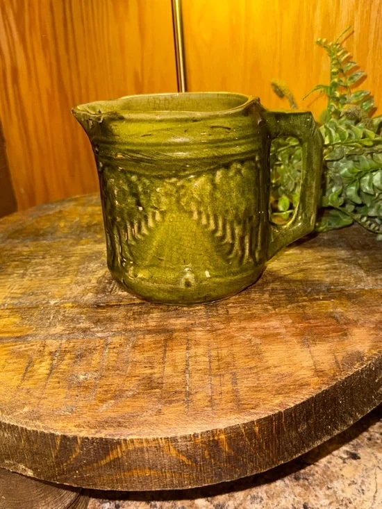 Antique Brush McCoy Water Pitcher “Avenue of Trees” 5”Tall - Picture 1 of 9